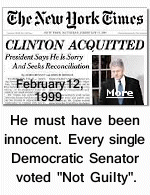 President Clinton escaped impeachment because every Democratic Senator voted to protect the party. Doing the right thing was checked at the door.